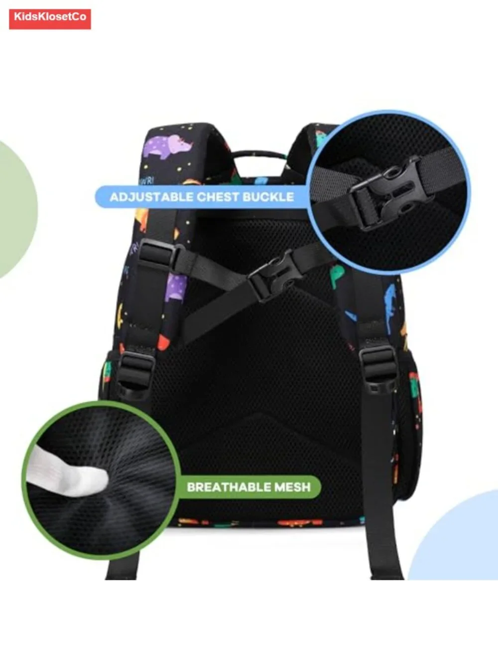 Kids Backpack for Boys Ages 4-8, Water-Resistant Polyester School Daypack with